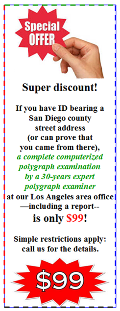 Cost of a lie detector test in San Diego